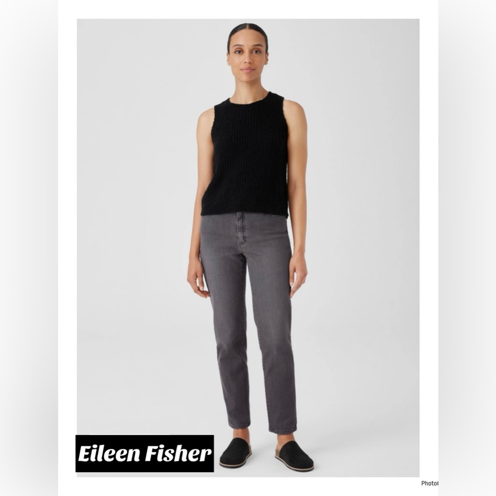 Eileen Fisher Organic Cotton Stretch Slim Fit Denim Jeans Size 12P